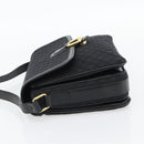 CELINE Macadam Canvas Shoulder Bag Black Gold Auth 180571A-3