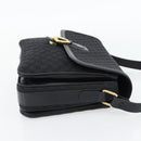 CELINE Macadam Canvas Shoulder Bag Black Gold Auth 180571A-4