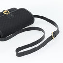 CELINE Macadam Canvas Shoulder Bag Black Gold Auth 180571A-7