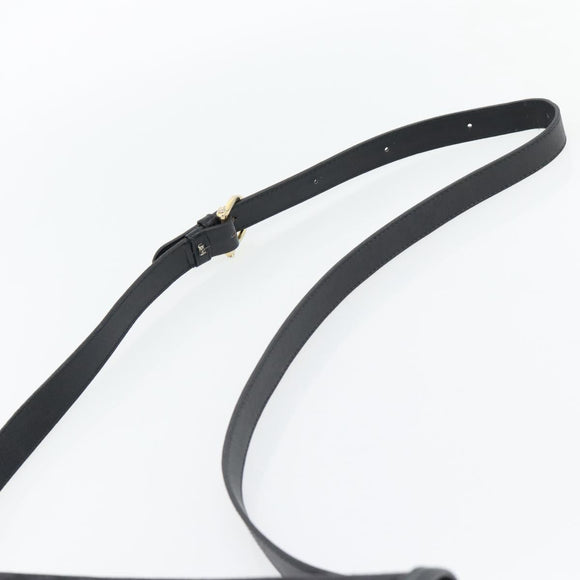 CELINE Macadam Canvas Shoulder Bag Black Gold Auth 180571A