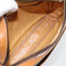 CELINE Macadam Canvas Shoulder Bag PVC Leather Brown Gold Auth 180579A-11