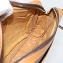 CELINE Macadam Canvas Shoulder Bag PVC Leather Brown Gold Auth 180579A-18