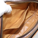 CELINE Macadam Canvas Shoulder Bag PVC Leather Brown Gold Auth 180579A-20