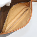 CELINE Macadam Canvas Shoulder Bag PVC Leather Brown Gold Auth 180579A-22