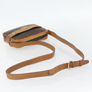 CELINE Macadam Canvas Shoulder Bag PVC Leather Brown Gold Auth 180579A-7