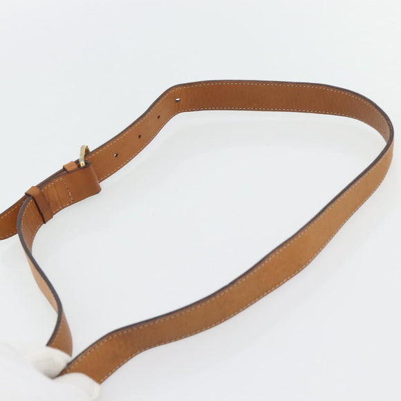CELINE Macadam Canvas Shoulder Bag PVC Leather Brown Gold Auth 180579A
