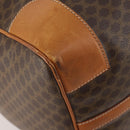 CELINE Macadam Canvas Boston Bag PVC Leather Brown Gold Auth 180582-13