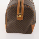 CELINE Macadam Canvas Boston Bag PVC Leather Brown Gold Auth 180582-5