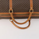 CELINE Macadam Canvas Boston Bag PVC Leather Brown Gold Auth 180582-7