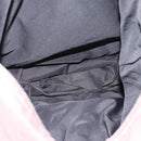CHANEL Tote Bag Nylon Brown Silver CC Auth 180588-10