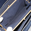 CHANEL Chain Shoulder Bag Cotton Navy Gold CC Auth 180590-20