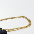 CHANEL Chain Shoulder Bag Cotton Navy Gold CC Auth 180590-8