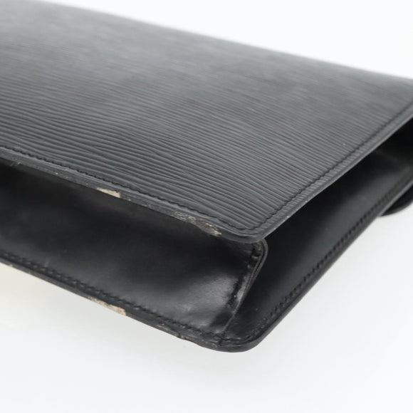 LOUIS VUITTON Epi Serie Dragonne Clutch Bag Black Noir M52612 LV Auth 180593