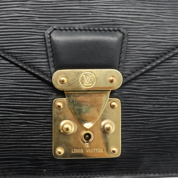 LOUIS VUITTON Epi Serie Dragonne Clutch Bag Black Noir M52612 LV Auth 180593