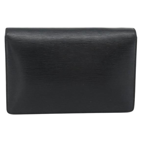 LOUIS VUITTON Epi Serie Dragonne Clutch Bag Black Noir M52612 LV Auth 180593