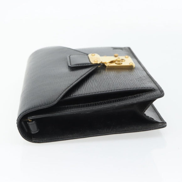 LOUIS VUITTON Epi Serie Dragonne Clutch Bag Black Noir M52612 LV Auth 180593