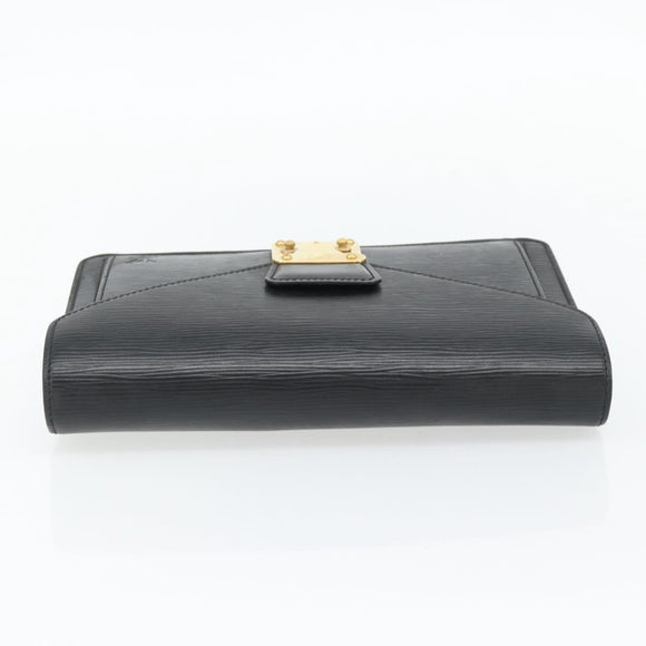 LOUIS VUITTON Epi Serie Dragonne Clutch Bag Black Noir M52612 LV Auth 180593