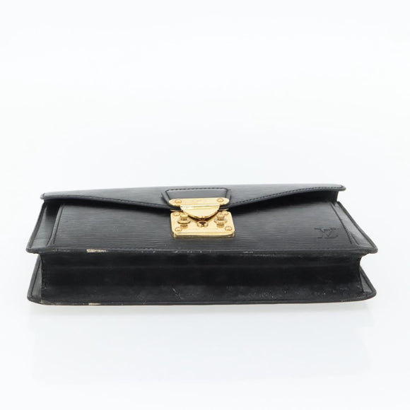 LOUIS VUITTON Epi Serie Dragonne Clutch Bag Black Noir M52612 LV Auth 180593