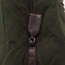 PRADA Chain Tote Bag Nylon Khaki Silver Auth 180596-10