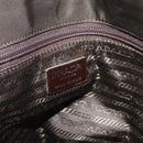 PRADA Chain Tote Bag Nylon Khaki Silver Auth 180596-18