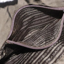 PRADA Chain Tote Bag Nylon Khaki Silver Auth 180596-25