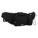 PRADA Body Bag Nylon Black Silver Auth 180598A-1