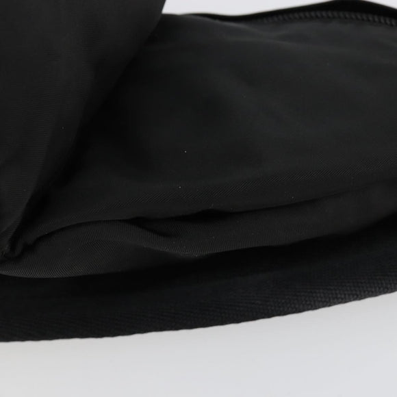 PRADA Body Bag Nylon Black Silver Auth 180598A