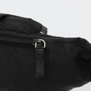 PRADA Body Bag Nylon Black Silver Auth 180598A-9