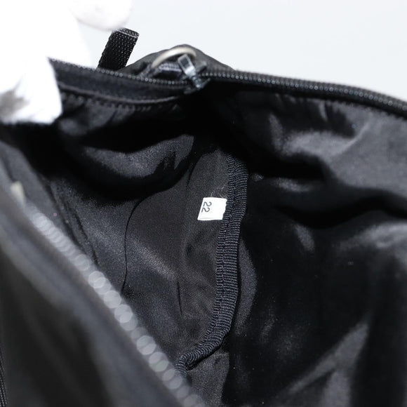 PRADA Body Bag Nylon Black Silver Auth 180598A