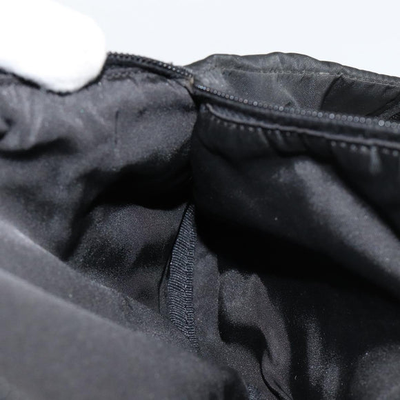 PRADA Body Bag Nylon Black Silver Auth 180598A