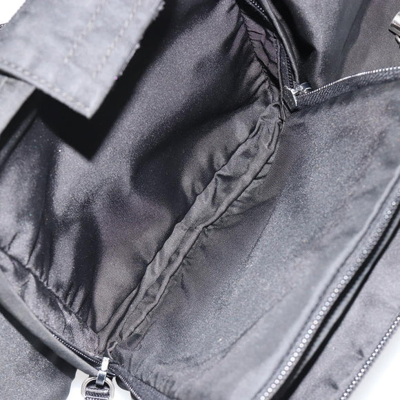 PRADA Body Bag Nylon Black Silver Auth 180598A