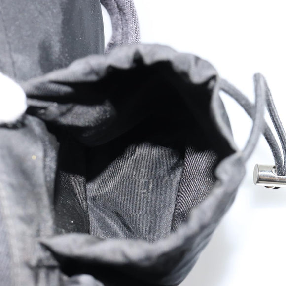 PRADA Body Bag Nylon Black Silver Auth 180598A