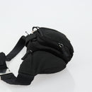 PRADA Body Bag Nylon Black Silver Auth 180598A-4