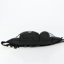 PRADA Body Bag Nylon Black Silver Auth 180598A-5