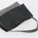 CELINE Shoulder Bag Leather Gray Silver Auth 180599A-6