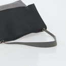 CELINE Shoulder Bag Leather Gray Silver Auth 180599A-7