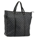 LOUIS VUITTON Damier Graphite Tadao Schoudertas 2-weg N51192 LV Auth 180601-1