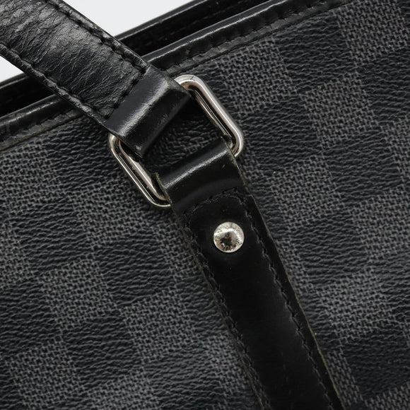 LOUIS VUITTON Damier Graphite Tadao Schoudertas 2-weg N51192 LV Auth 180601