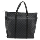 LOUIS VUITTON Damier Graphite Tadao Schoudertas 2-weg N51192 LV Auth 180601-2