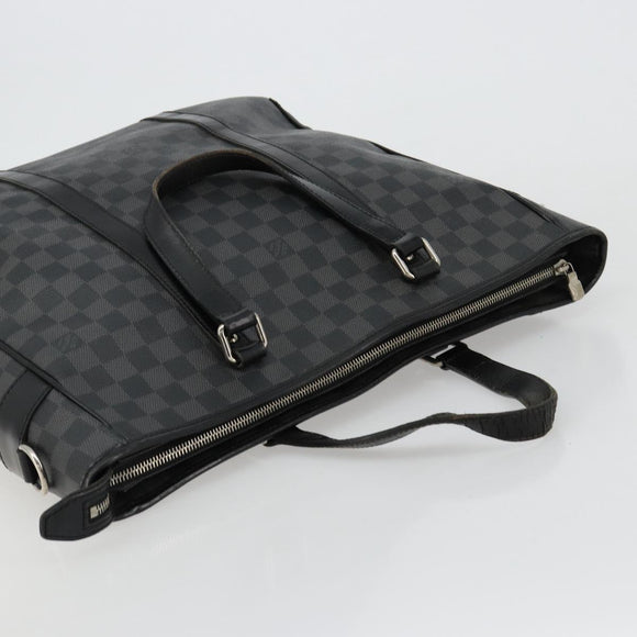 LOUIS VUITTON Damier Graphite Tadao Schoudertas 2-weg N51192 LV Auth 180601