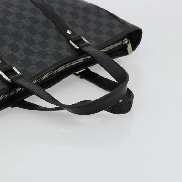 LOUIS VUITTON Damier Graphite Tadao Schoudertas 2-weg N51192 LV Auth 180601