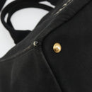 PRADA Canapa MM Handtasche Canvas 2-Wege Schwarz Gold Authentisch 180606-17