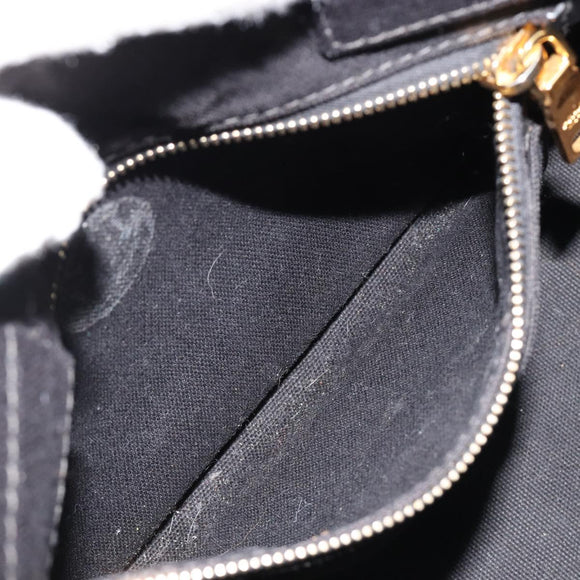 PRADA Canapa MM Handtasche Canvas 2-Wege Schwarz Gold Authentisch 180606