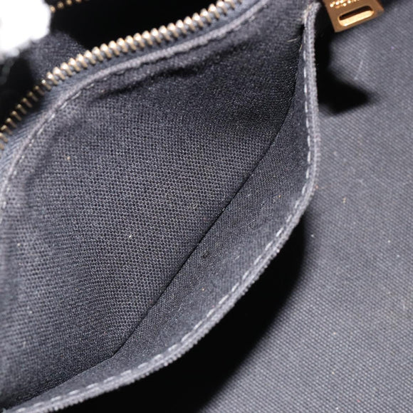 PRADA Canapa MM Handtasche Canvas 2-Wege Schwarz Gold Authentisch 180606