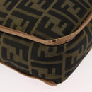 FENDI Zucca Canvas Umhängetasche Schwarz Braun Original 180611-14
