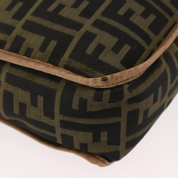 FENDI Zucca Canvas Umhängetasche Schwarz Braun Original 180611