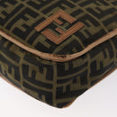 FENDI Zucca Canvas Umhängetasche Schwarz Braun Original 180611-9