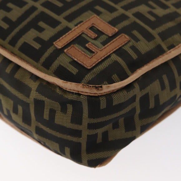 FENDI Zucca Canvas Umhängetasche Schwarz Braun Original 180611