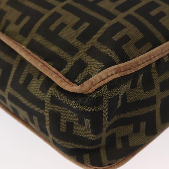FENDI Zucca Canvas Umhängetasche Schwarz Braun Original 180611