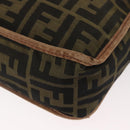 FENDI Zucca Canvas Umhängetasche Schwarz Braun Original 180611-16